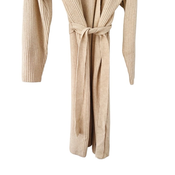 H&M Beige Ribbed Knit Long Cardigan - Picture 3 of 8